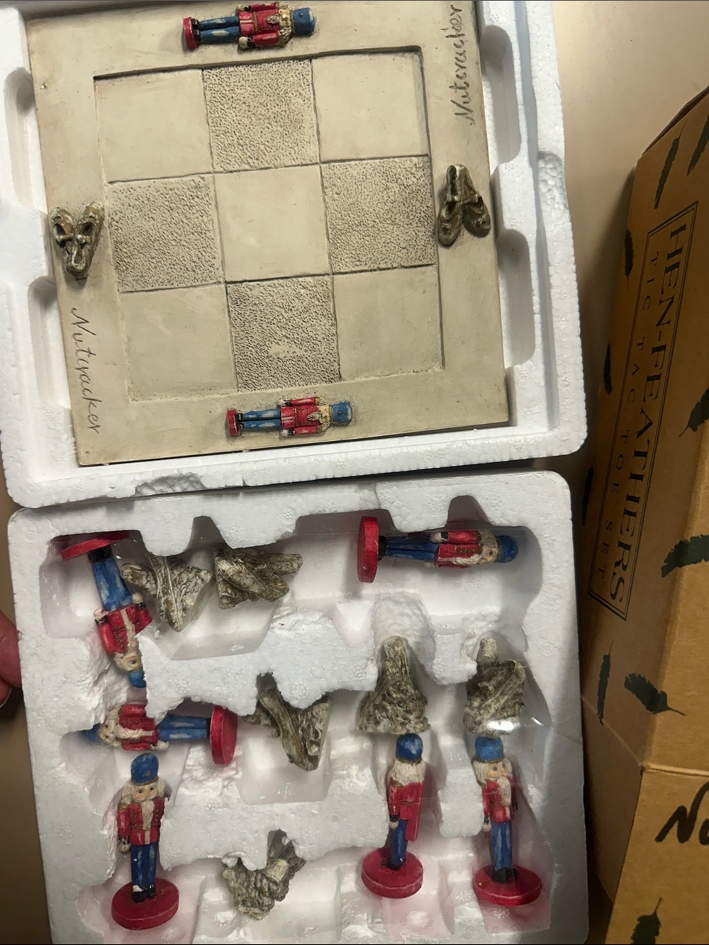 HEN FEaTHERS Nutcracker Ballet Tic Tac Toe Set holiday decor game new